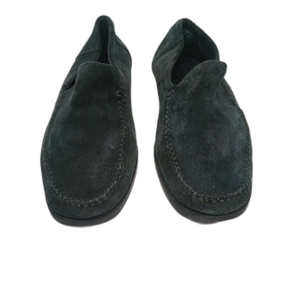 Hush Puppies Roadster Black Suede Loafers Mens 9 M Driving Mocs